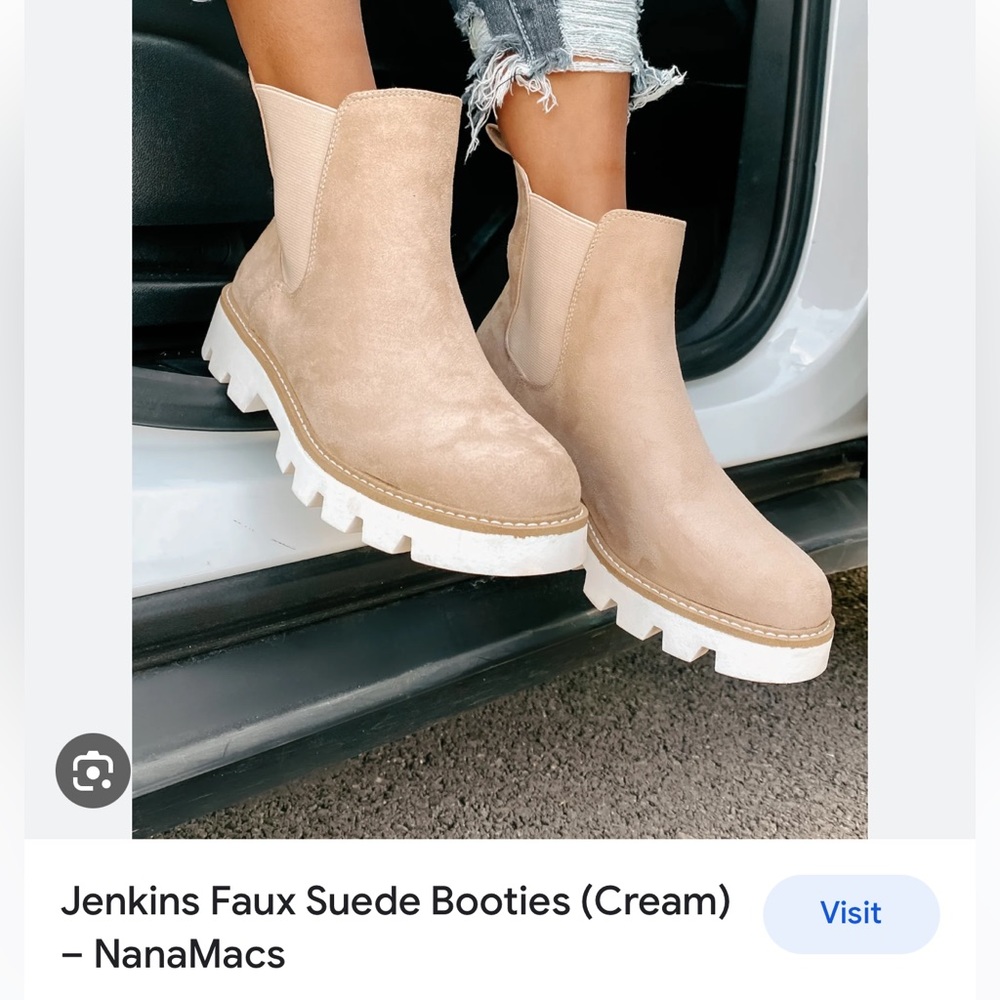 New Jenkins faux suede booties by Nanamacs
